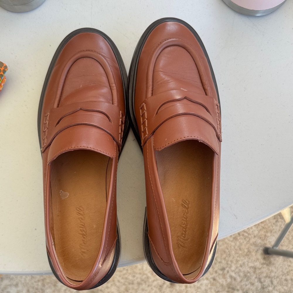 Madewell Tan Leather Loafers